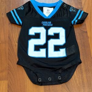 NFL Carolina Panthers 0-3 month McCaffrey Jersey onesie